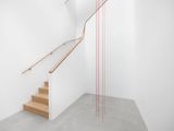 Untitled Sculptural Study Six-part Vertical Construction by Fred Sandback contemporary artwork installation textile