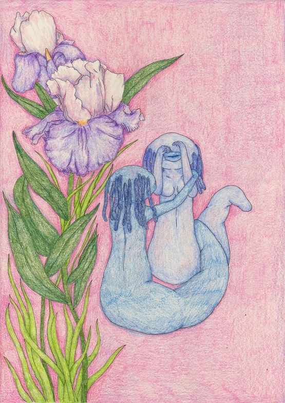 I meet her at a place we always go to a drawing journal 74 by Geraldine Lim contemporary artwork Works on Paper