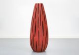 Lined Red Egg by David Nash contemporary artwork sculpture