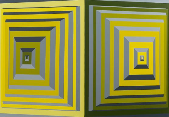 The Thinking of Vision-Pale Yellow by Li Kezheng contemporary artwork Painting