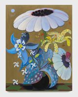 Blue Columbine by Antone Konst contemporary artwork painting