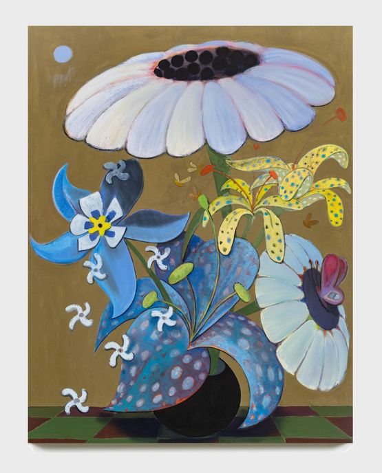 Blue Columbine by Antone Konst contemporary artwork Painting