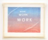WORK WORK WORK Framed with Bubble Wrap and Packing Tape by Tammi Campbell contemporary artwork works on paper