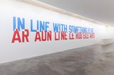 IN LINE WITH SOMETHING ELSE by Lawrence Weiner contemporary artwork sculpture