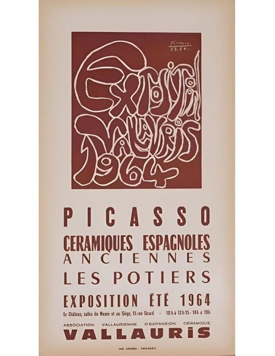 Picasso Ceramiques Espagnoles 1964 exposition lithograph by Pablo Picasso contemporary artwork Print