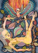 a higher frequency by Del Kathryn Barton contemporary artwork painting