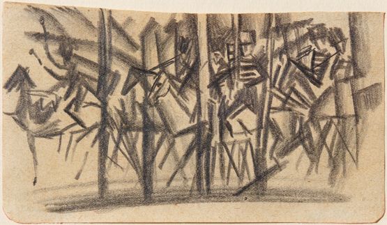 Husaren by August Macke contemporary artwork Painting