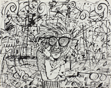 The fool is cool from the series PEARL Drawing Pad by Milton Machado contemporary artwork drawing