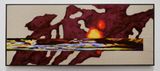 Maroon Strip by Pauline Shaw contemporary artwork textile