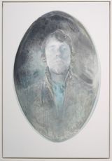 Oval Portrait Andrew by Mao Yan contemporary artwork painting works on paper