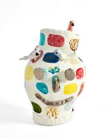 Glaze Tester FacePot Ironman by Dan Mccarthy contemporary artwork sculpture