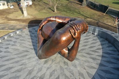 Hank Willis Thomas Sculpture The Embrace Revealed in Boston