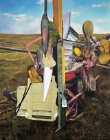 The Caravan by Rodel Tapaya contemporary artwork painting
