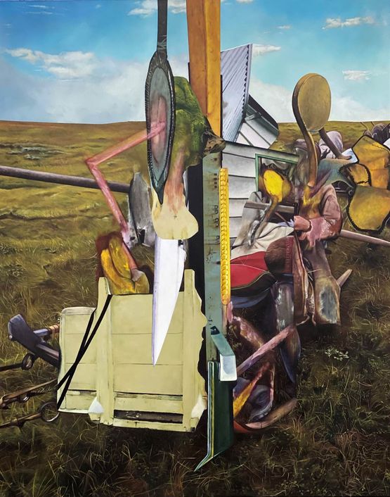 The Caravan by Rodel Tapaya contemporary artwork Painting
