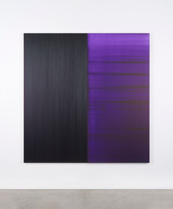 Untitled Lamp Black  Deep Purple Dioxazine by Callum Innes contemporary artwork Painting