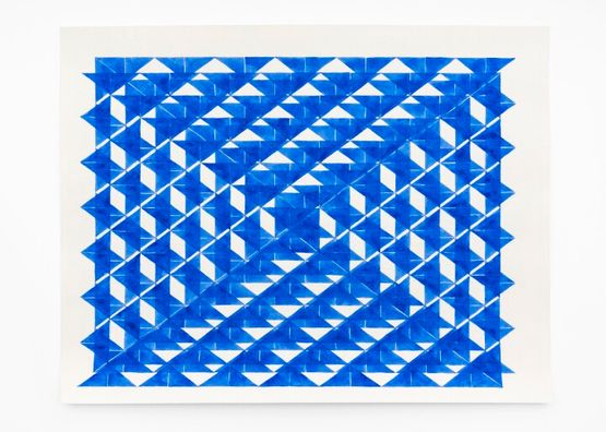 Aquarelle X 1 Ultramarin Winsor  Newton by Sandra Kranich contemporary artwork Works on Paper