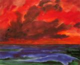 Sonnenuntergang by Herbert Beck contemporary artwork works on paper