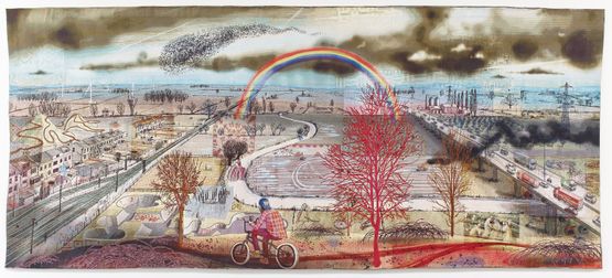 Battle of Britain by Grayson Perry contemporary artwork Textile