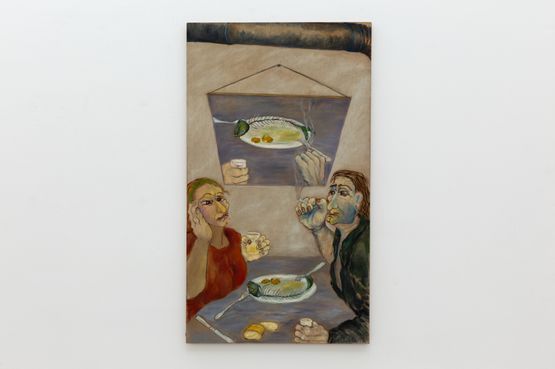 The end of the relationship Kafeneia by Alexandra Christou contemporary artwork Painting