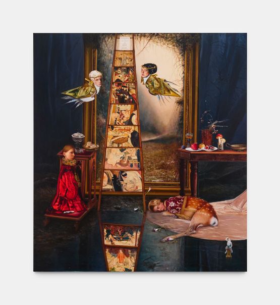 The Ladder by Teodora Axente contemporary artwork Painting