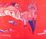 Vermilion Bird by Amano Yoshitaka contemporary artwork mixed media
