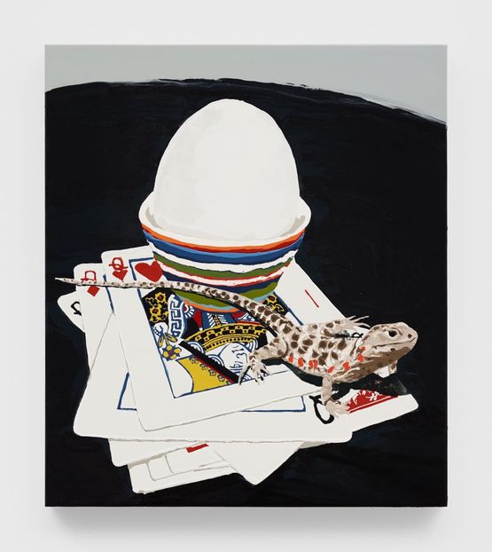 Leopard Queens and Egg by Kirsten Everberg contemporary artwork Painting