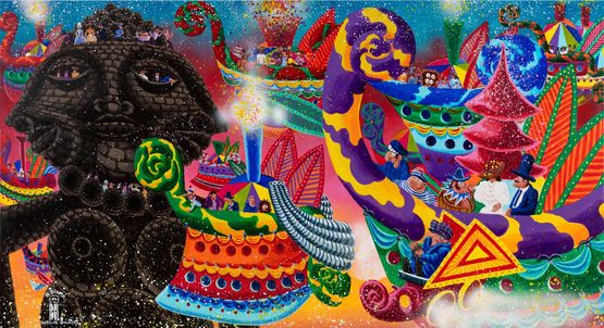 TOURISME IDOLATRE by Herve Di Rosa contemporary artwork Painting