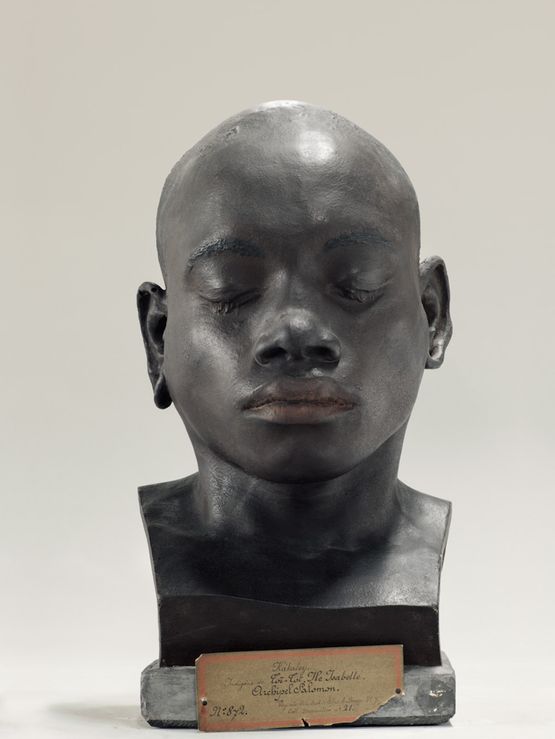 Portrait of a life-cast of Kakaley painted Solomon Islands by Fiona Pardington contemporary artwork Photography