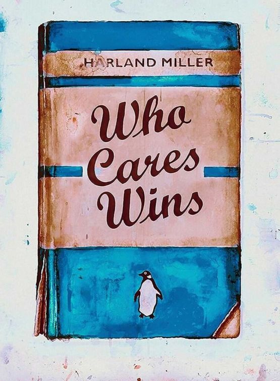 Who Cares Wins by Harland Miller contemporary artwork Works on Paper