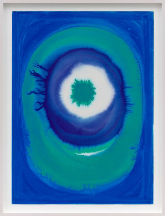 Blue Moon by Prafulla Mohanti contemporary artwork Works on Paper