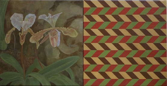 Slipper O  duo by Noor Mahnun Anum contemporary artwork Painting