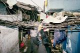 Office worker leaves home Dharavi Bombay by Raghubir Singh contemporary artwork photography