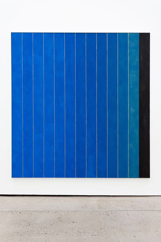 13 Stripes Blue by Michael Wilkinson contemporary artwork Painting