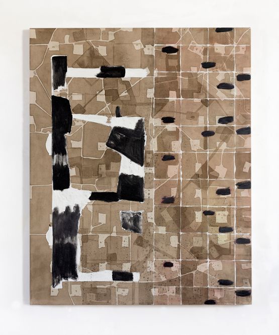 Hut Game Fabric by Padraig Timoney contemporary artwork Mixed Media