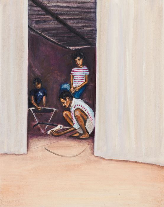 Making Weapons by Matthew Krishanu contemporary artwork Painting