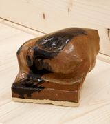 citizens reclining black brushstroke by Paul Hutchinson contemporary artwork sculpture
