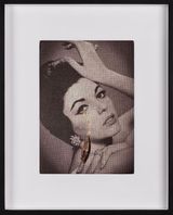 PARTY POLITICS - FORZA ITALIA JOAN COLLINS by Francesco Vezzoli contemporary artwork mixed media print textile