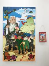 Rowing a Boat in a Basin Frozen in Time by Yuree Kensaku contemporary artwork mixed media