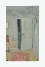 Skeleton Entering a Room by Seth Becker contemporary artwork painting works on paper
