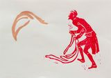 From the Dead Reckoning to Her Folds series by Iz Oztat contemporary artwork painting works on paper