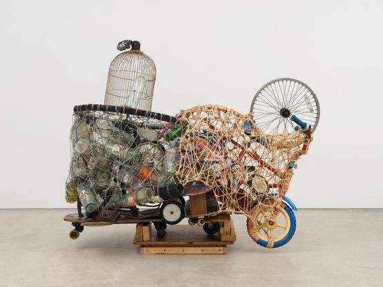 Caged Bottle by Arthur Simms contemporary artwork Sculpture