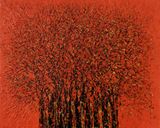 Red Forest GA10 21 by Professor Ablade Glover contemporary artwork painting works on paper