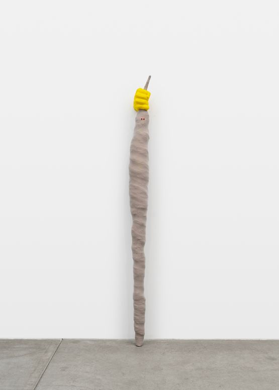 Fist yellow by Liz Magor contemporary artwork Sculpture