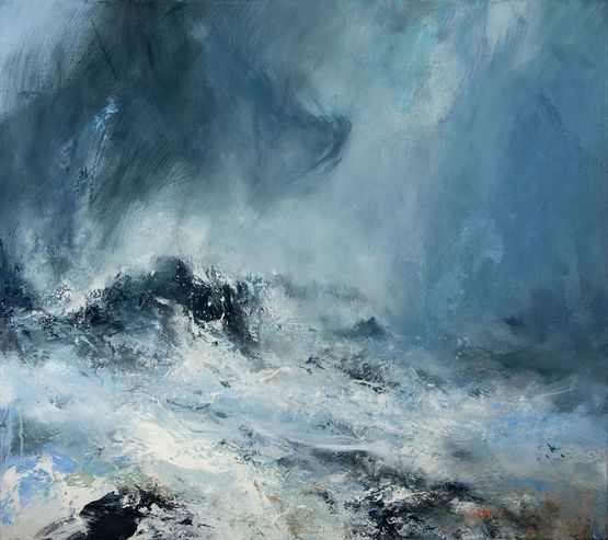 Black Head of Breigeo by Janette Kerr contemporary artwork Painting