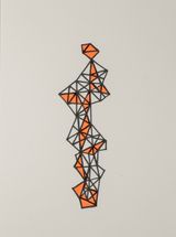 Triangles - Composition 9 by Layla Juma contemporary artwork drawing