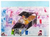 A London taxi and a London terrace by Jenny Watson contemporary artwork painting