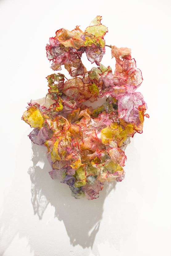 Collapsing Evolving 1 pink by Nandita Mukand contemporary artwork Sculpture