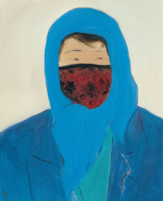 Woman at the water station by Wu Yi contemporary artwork Painting