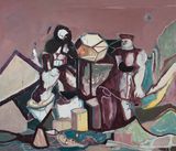 The Witch Hunter J and the Smoking Hen No. BA by Zhao Yang contemporary artwork painting works on paper