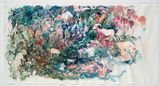 Blossoming Flowers by Tamaris Borrelly contemporary artwork painting works on paper